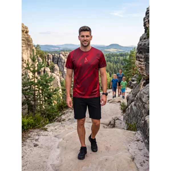  Männer funktionaler T -Shirt Premium ALTISPORT VOJ/ALM072TR01 WEINROT 