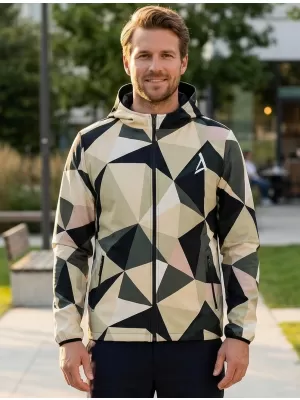 Herren -Sweatshirt auf Reißverschlussprämie ALTISPORT VOJ/ALM007MI02 BRAUN