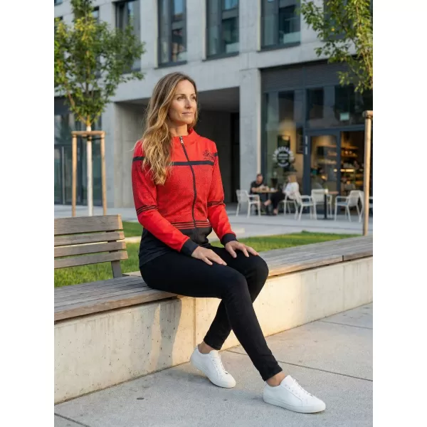  Frauen -Sweatshirt bei Reißverschlussprämie ALTISPORT VOJ/ALW023MI02 ROT 
