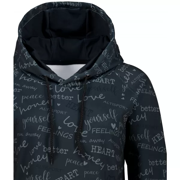  Funktionaler Sweatshirt -Prämie von Frauen ALTISPORT VOJ/ALW067MI03 SCHWARZ 