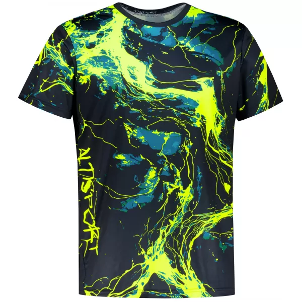  Männer funktionaler T -Shirt Premium ALTISPORT VOJ/ALM071TR01 MARINE-GELB 