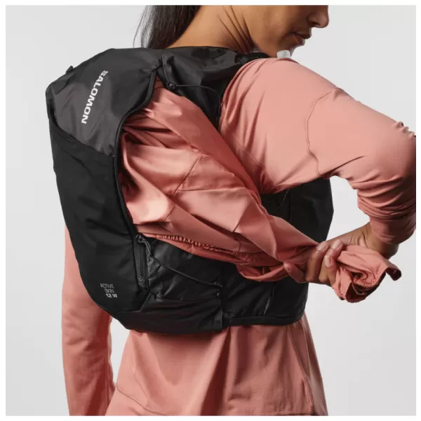  Damenrucksack SALOMON ACTIVE SKIN 12 WOMEN SET LC2178600 SCHWARZ/METALL 