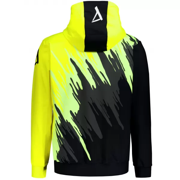  Herren -Sweatshirt auf Reißverschlussprämie ALTISPORT VOJ/ALM006MI02 SCHWARZ -AUSGELB 