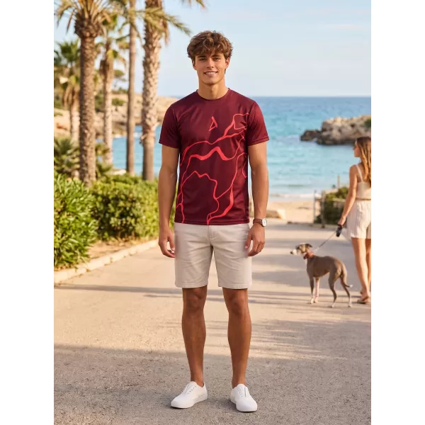  Männer funktionaler T -Shirt Premium ALTISPORT VOJ/ALM073TR01 WEINROT 