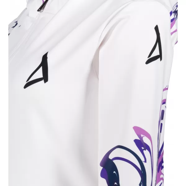  Frauen -Sweatshirt bei Reißverschlussprämie ALTISPORT VOJ/ALW064MI02 WEIß -VIOLETT 
