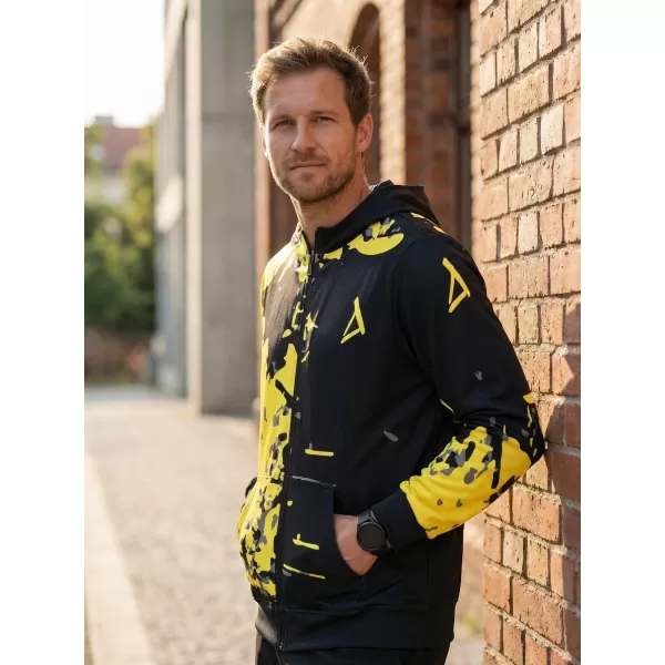  Herren -Sweatshirt auf Reißverschlussprämie ALTISPORT VOJ/ALM057MI02 FLUO GELB 