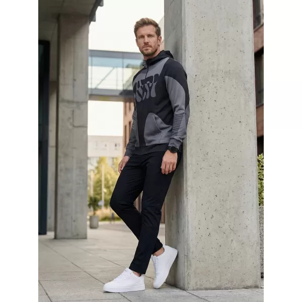  Herren -Sweatshirt auf Reißverschlussprämie ALTISPORT VOJ/ALM056MI02 SCHWARZ 