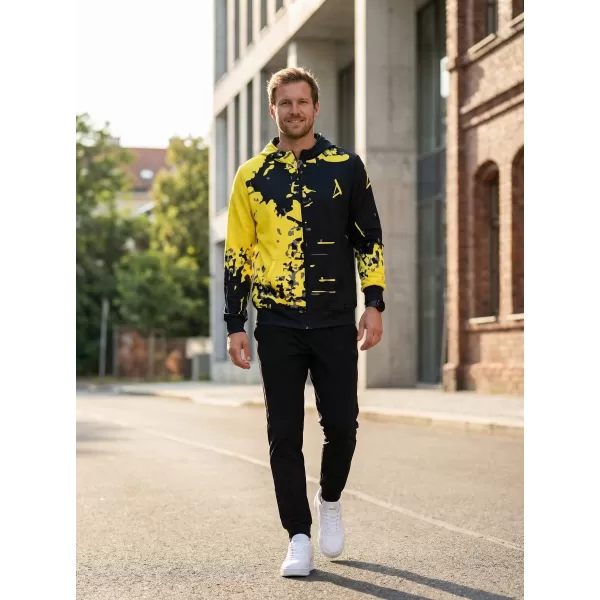  Herren -Sweatshirt auf Reißverschlussprämie ALTISPORT VOJ/ALM057MI02 FLUO GELB 