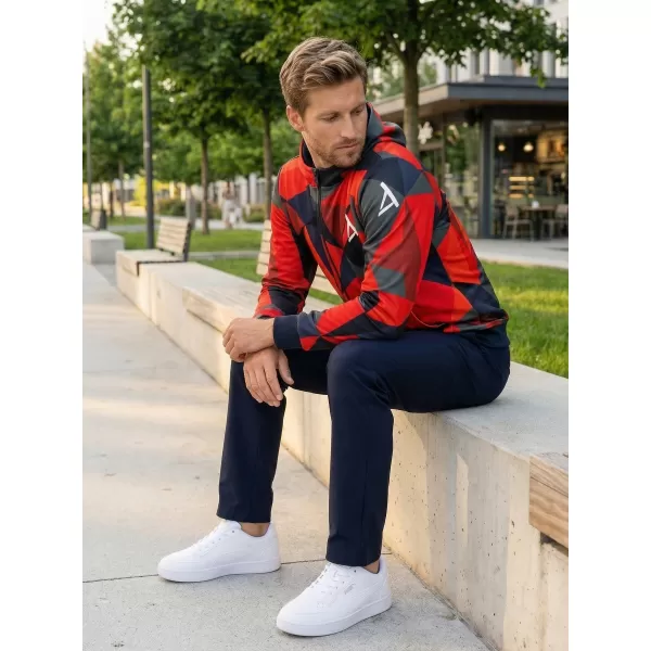 Herren -Sweatshirt auf Reißverschlussprämie ALTISPORT VOJ/ALM007MI02 ROT 