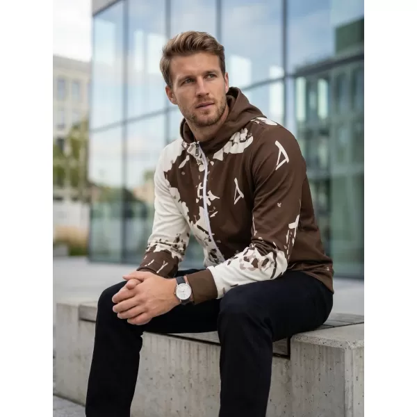  Herren -Sweatshirt auf Reißverschlussprämie ALTISPORT VOJ/ALM057MI02 BRAUN 