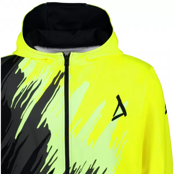 Herren -Sweatshirt auf Reißverschlussprämie ALTISPORT VOJ/ALM006MI02 SCHWARZ -AUSGELB 