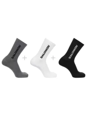 Socken SALOMON EVERYDAY CREW 3-PACK LC2086200 SCHWARZ/WEIß/HONIGGRAU MELIERT