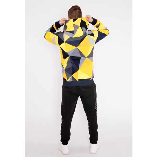  Herren -Sweatshirt auf Reißverschlussprämie ALTISPORT VOJ/ALM007MI02 SCHWARZ -AUSGELB 