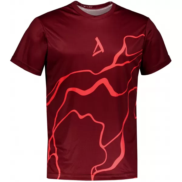  Männer funktionaler T -Shirt Premium ALTISPORT VOJ/ALM073TR01 WEINROT 