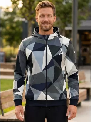 Herren -Sweatshirt auf Reißverschlussprämie ALTISPORT VOJ/ALM007MI02 GRAU