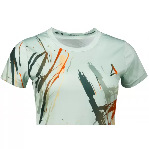  Frauenfunktional T -Shirt Premium ALTISPORT VOJ/ALW074TR01 GRÜN-ORANGE 