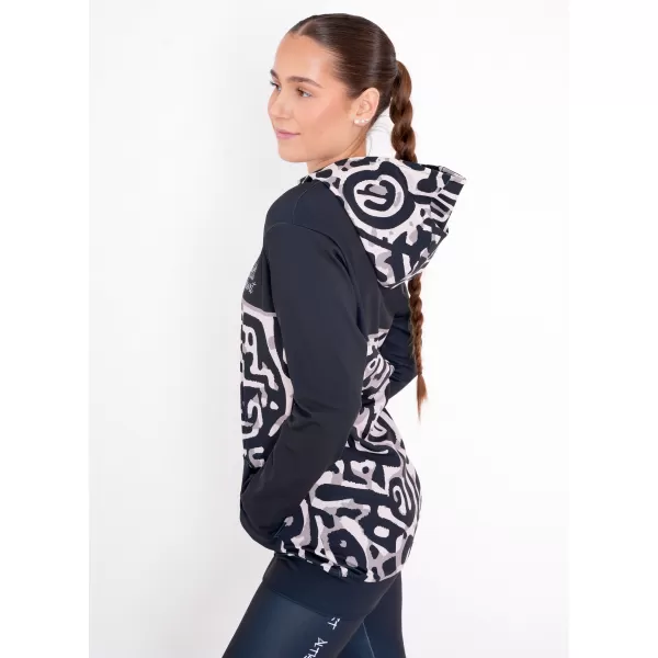  Frauen -Sweatshirt bei Reißverschlussprämie ALTISPORT VOJ/ALW060MI02 SCHWARZ -BROWN 