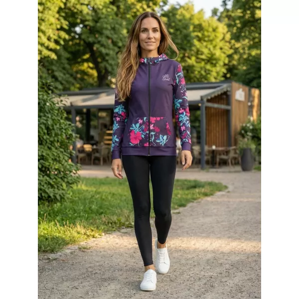  Frauen -Sweatshirt bei Reißverschlussprämie ALTISPORT VOJ/ALW063MI02 FUCHSIE 