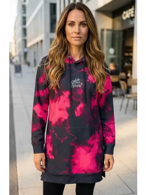 Funktionaler Sweatshirt -Prämie von Frauen ALTISPORT VOJ/ALW066MI03 SCHWARZ -PINK