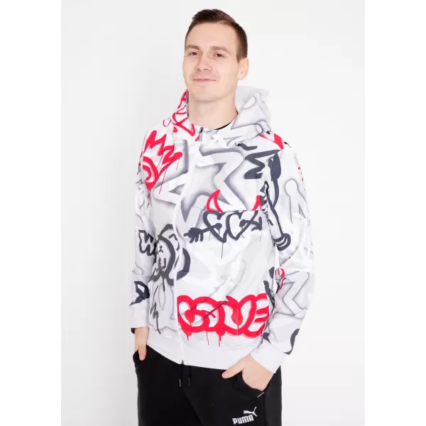 Herren -Sweatshirt auf Reißverschlussprämie ALTISPORT VOJ/ALM054MI02 GRAU -RED 