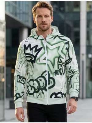 Herren -Sweatshirt auf Reißverschlussprämie ALTISPORT VOJ/ALM054MI02 GRÜN