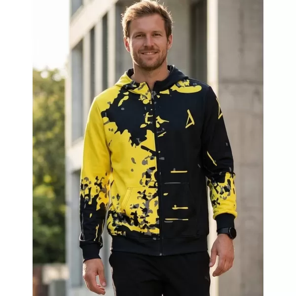  Herren -Sweatshirt auf Reißverschlussprämie ALTISPORT VOJ/ALM057MI02 FLUO GELB 