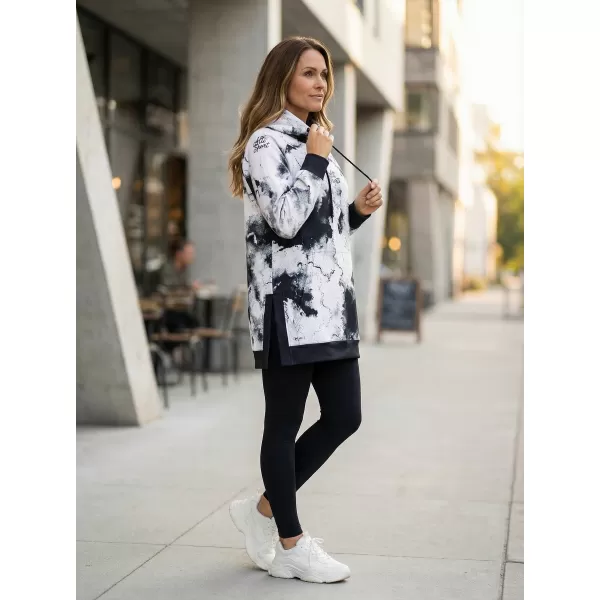  Funktionaler Sweatshirt -Prämie von Frauen ALTISPORT VOJ/ALW066MI03 WEIß -UND -SCHWARZ 