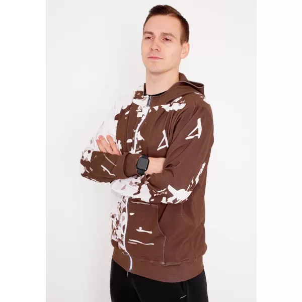  Herren -Sweatshirt auf Reißverschlussprämie ALTISPORT VOJ/ALM057MI02 BRAUN 