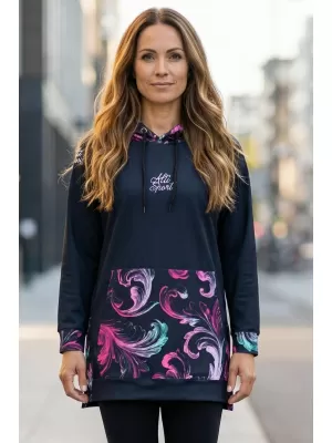 Funktionaler Sweatshirt -Prämie von Frauen ALTISPORT VOJ/ALW065MI03 SCHWARZ -PINK