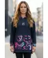 Funktionaler Sweatshirt -Prämie von Frauen ALTISPORT VOJ/ALW065MI03 SCHWARZ -PINK
