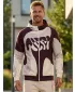 Herren -Sweatshirt auf Reißverschlussprämie ALTISPORT VOJ/ALM056MI02 BEIGE/ROT