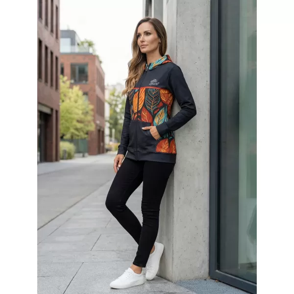  Frauen -Sweatshirt bei Reißverschlussprämie ALTISPORT VOJ/ALW061MI02 ORANGE/BLAU 