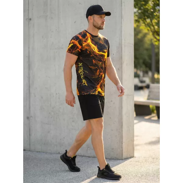  Männer funktionaler T -Shirt Premium ALTISPORT VOJ/ALM071TR01 SCHWARZ -AUSGELB 
