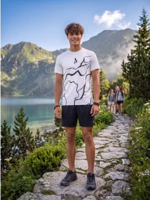 Männer funktionaler T -Shirt Premium ALTISPORT VOJ/ALM073TR01 WEIß