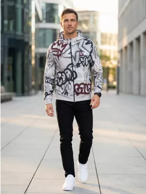 Herren -Sweatshirt auf Reißverschlussprämie ALTISPORT VOJ/ALM054MI02 DUNKELGRAU