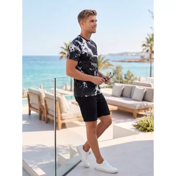  Männer funktionaler T -Shirt Premium ALTISPORT VOJ/ALM071TR01 SCHWARZ UND WEIß 
