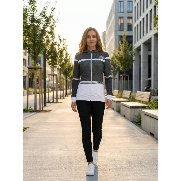  Frauen -Sweatshirt bei Reißverschlussprämie ALTISPORT VOJ/ALW023MI02 GRAU 