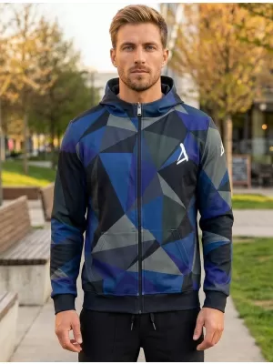 Herren -Sweatshirt auf Reißverschlussprämie ALTISPORT VOJ/ALM007MI02 DUNKELBLAU