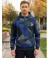 Herren -Sweatshirt auf Reißverschlussprämie ALTISPORT VOJ/ALM007MI02 DUNKELBLAU
