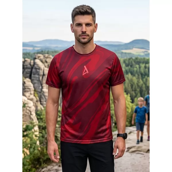  Männer funktionaler T -Shirt Premium ALTISPORT VOJ/ALM072TR01 WEINROT 