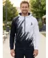 Herren -Sweatshirt auf Reißverschlussprämie ALTISPORT VOJ/ALM006MI02 SCHWARZ UND WEIß