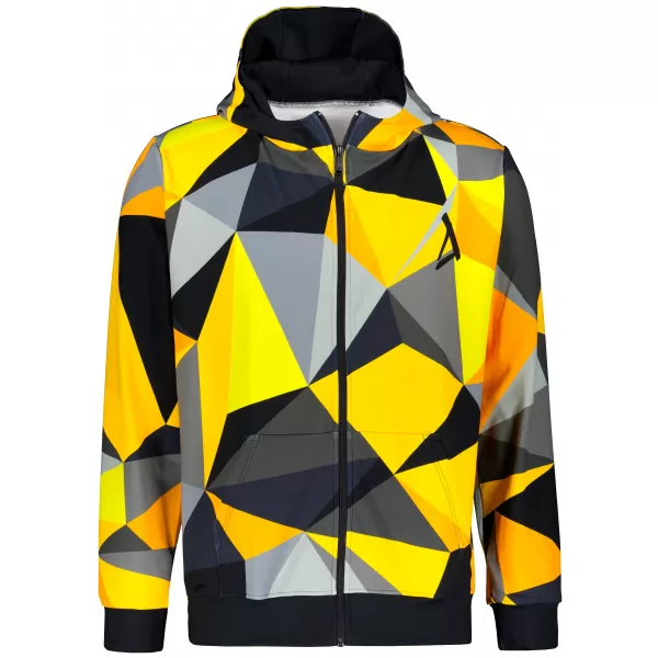  Herren -Sweatshirt auf Reißverschlussprämie ALTISPORT VOJ/ALM007MI02 SCHWARZ -AUSGELB 