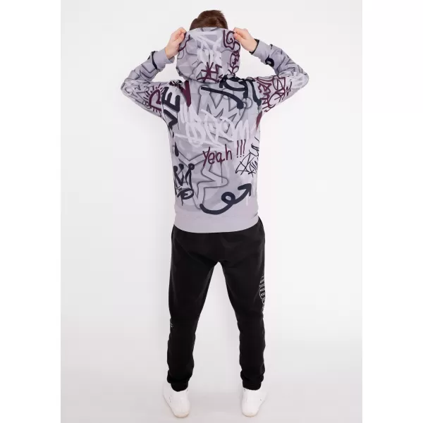  Herren -Sweatshirt auf Reißverschlussprämie ALTISPORT VOJ/ALM054MI02 DUNKELGRAU 