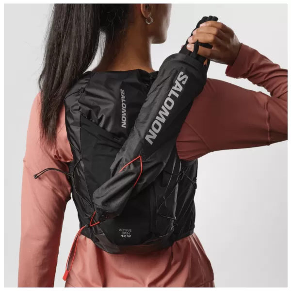  Damenrucksack SALOMON ACTIVE SKIN 12 WOMEN SET LC2178600 SCHWARZ/METALL 