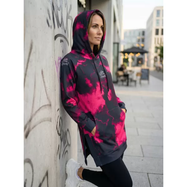  Funktionaler Sweatshirt -Prämie von Frauen ALTISPORT VOJ/ALW066MI03 SCHWARZ -PINK 