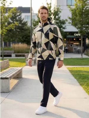Herren -Sweatshirt auf Reißverschlussprämie ALTISPORT VOJ/ALM007MI02 BRAUN