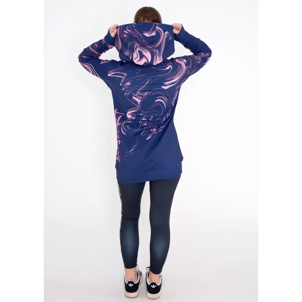  Frauen -Sweatshirt bei Reißverschlussprämie ALTISPORT VOJ/ALW064MI02 BLAU -PINK 