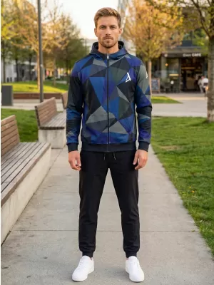 Herren -Sweatshirt auf Reißverschlussprämie ALTISPORT VOJ/ALM007MI02 DUNKELBLAU