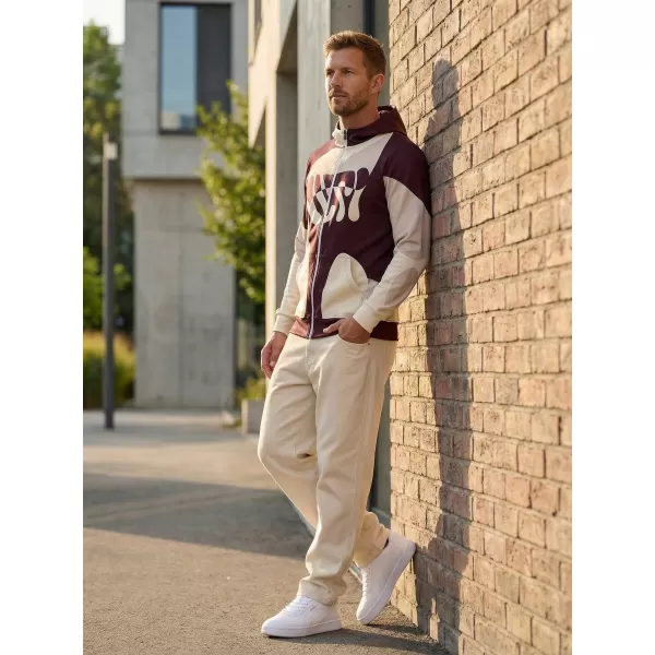  Herren -Sweatshirt auf Reißverschlussprämie ALTISPORT VOJ/ALM056MI02 BEIGE/ROT 