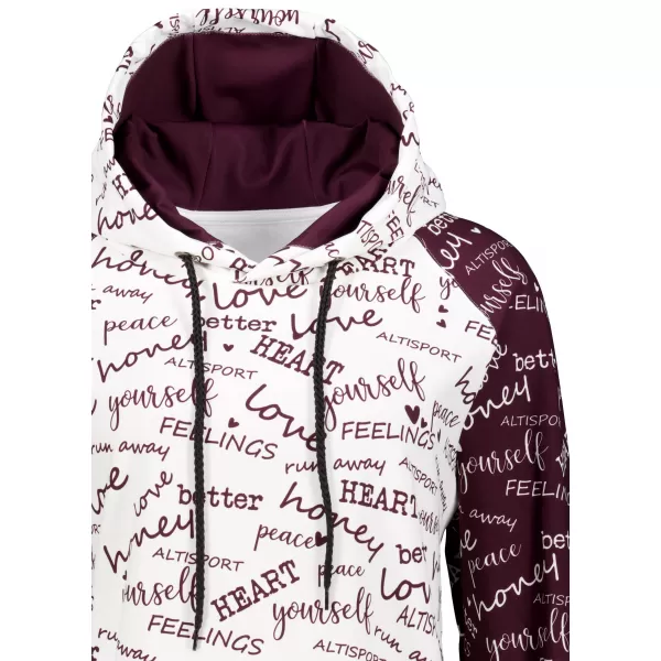  Funktionaler Sweatshirt -Prämie von Frauen ALTISPORT VOJ/ALW067MI03 BURGUND 